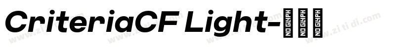 CriteriaCF Light字体转换